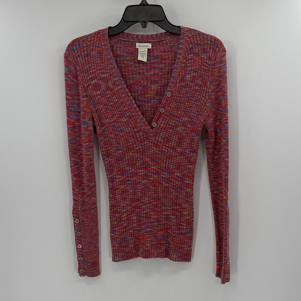 Sundance Women's Spacedye Henley Long Sleeve - Multicolor - XS